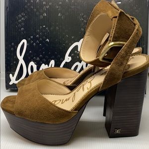 NEW Sam Edelman Rain Suede Platform Ankle Strap